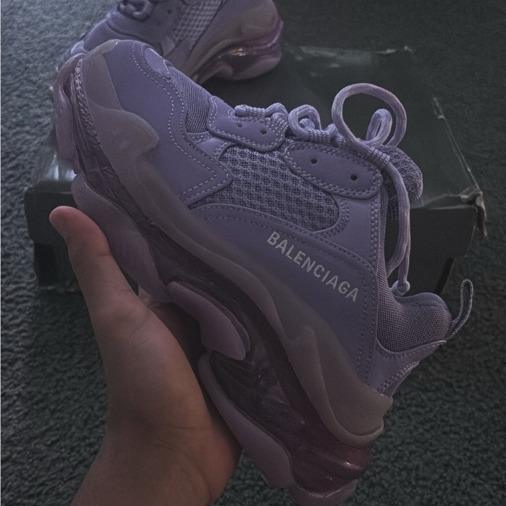 Balenciaga Lavender Athletic Shoes